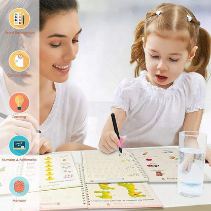 Sank Magic Practice Copybook Reused Calligraphy\Reusable Handwriting Copybook for Preschools