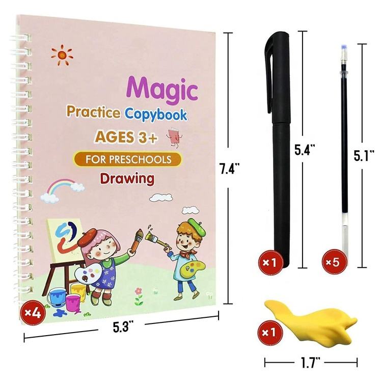 Sank Magic Practice Copybook Reused Calligraphy\Reusable Handwriting Copybook for Preschools