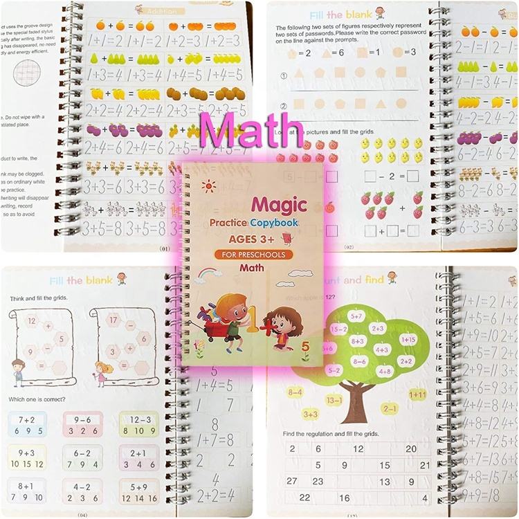 Sank Magic Practice Copybook Reused Calligraphy\Reusable Handwriting Copybook for Preschools