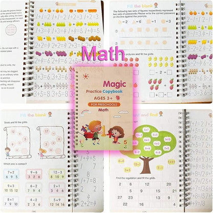 Sank Magic Practice Copybook Reused Calligraphy\Reusable Handwriting Copybook for Preschools