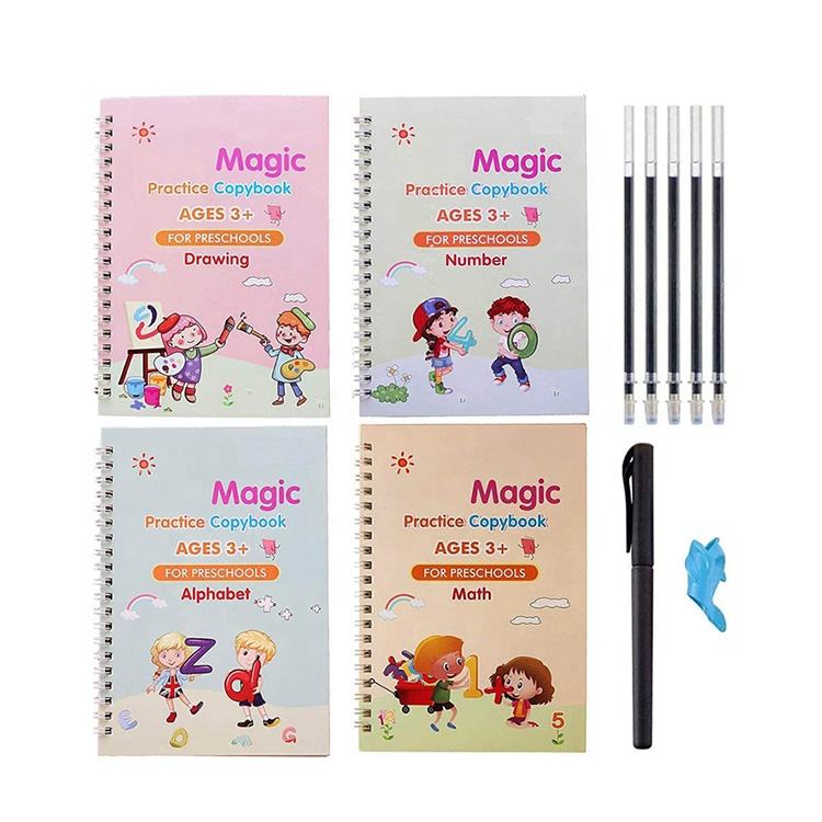 Sank Magic Practice Copybook Reused Calligraphy\Reusable Handwriting Copybook for Preschools